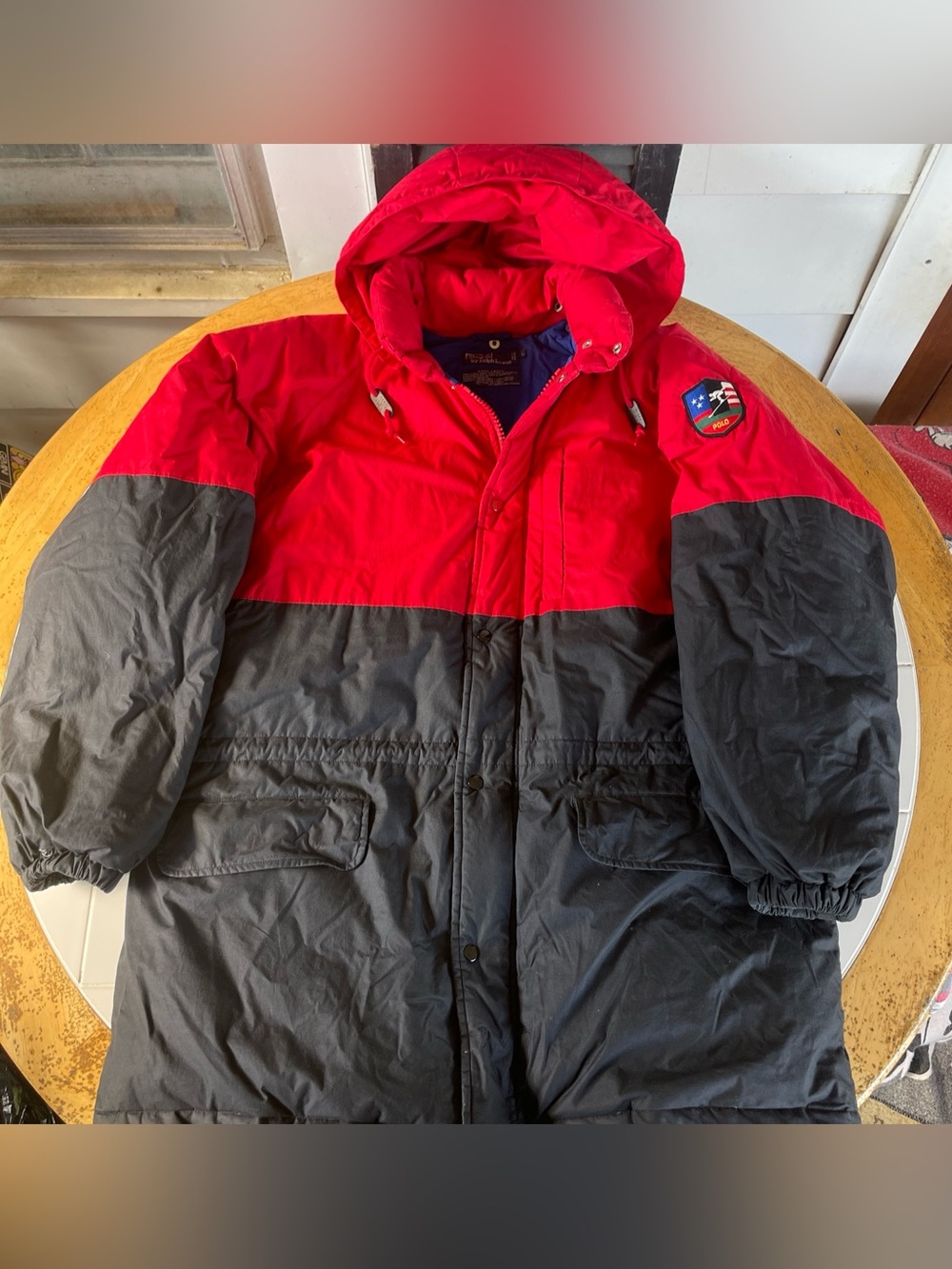 Vintage Polo Ralph Lauren Puffer Jacket L Suicide Ski Winter Coat Down 90s 🔥
